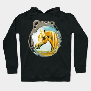 Palomino Gelding. Horse Head Study. Hoodie